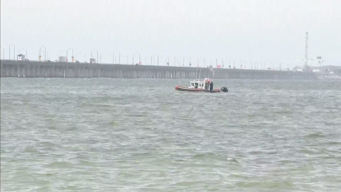 Tractor Trailer Drives Off Side Of Chesapeake Bay Bridge Tunnel