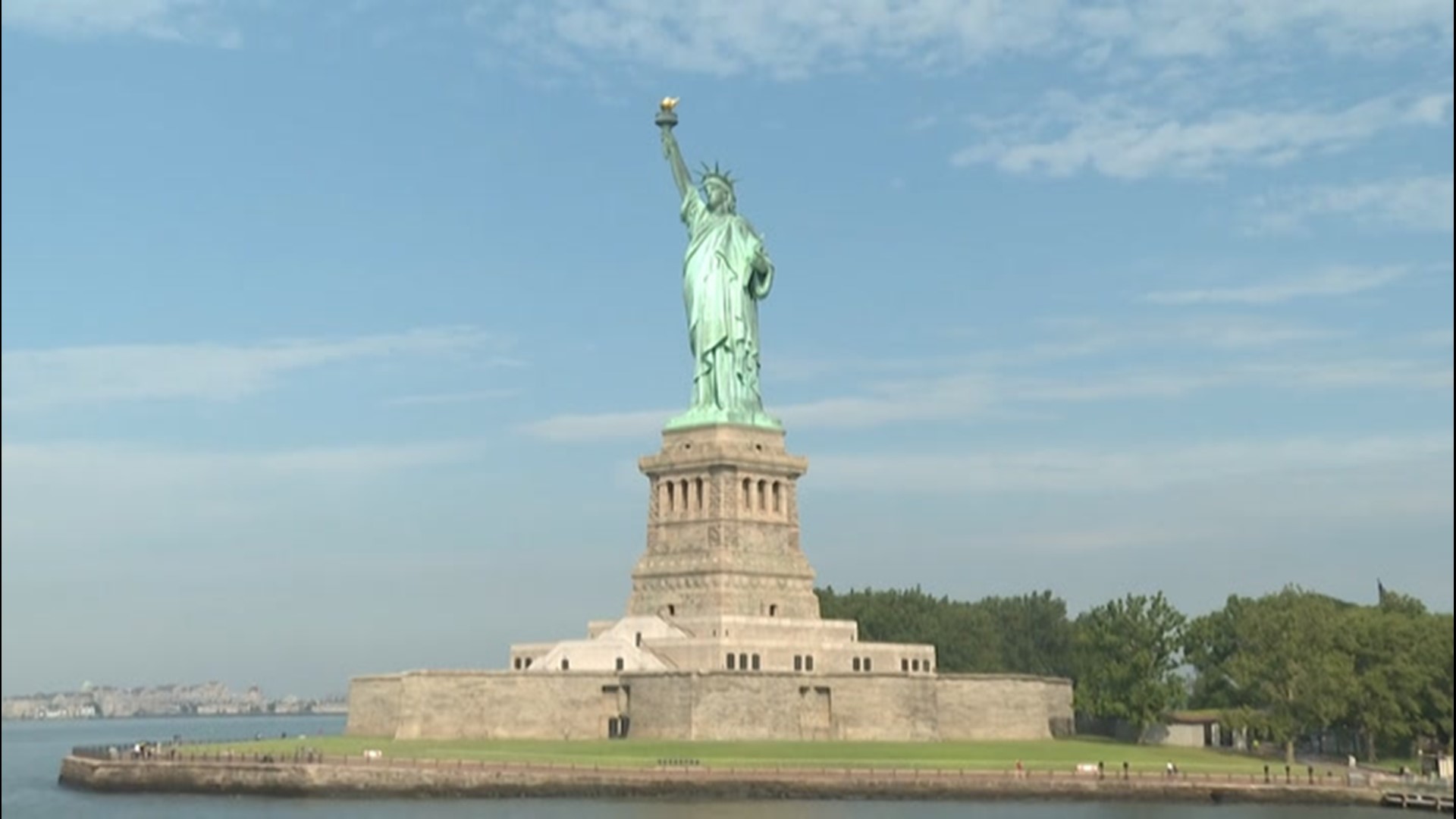 After months of being closed, the Statue of Liberty in New York, New York, has reopened to guests. While visitors can't enter the statue, they're able to visit Liberty Island, where the statue is located.