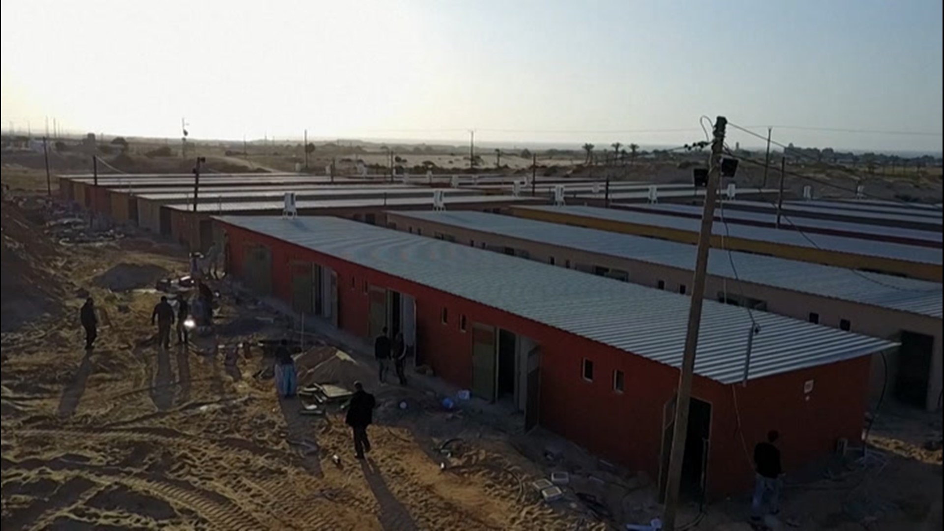 A field hospital was being built in Rafah, Palestinian Territories, on April 1, which will be used to quarantine COVID-19 patients.