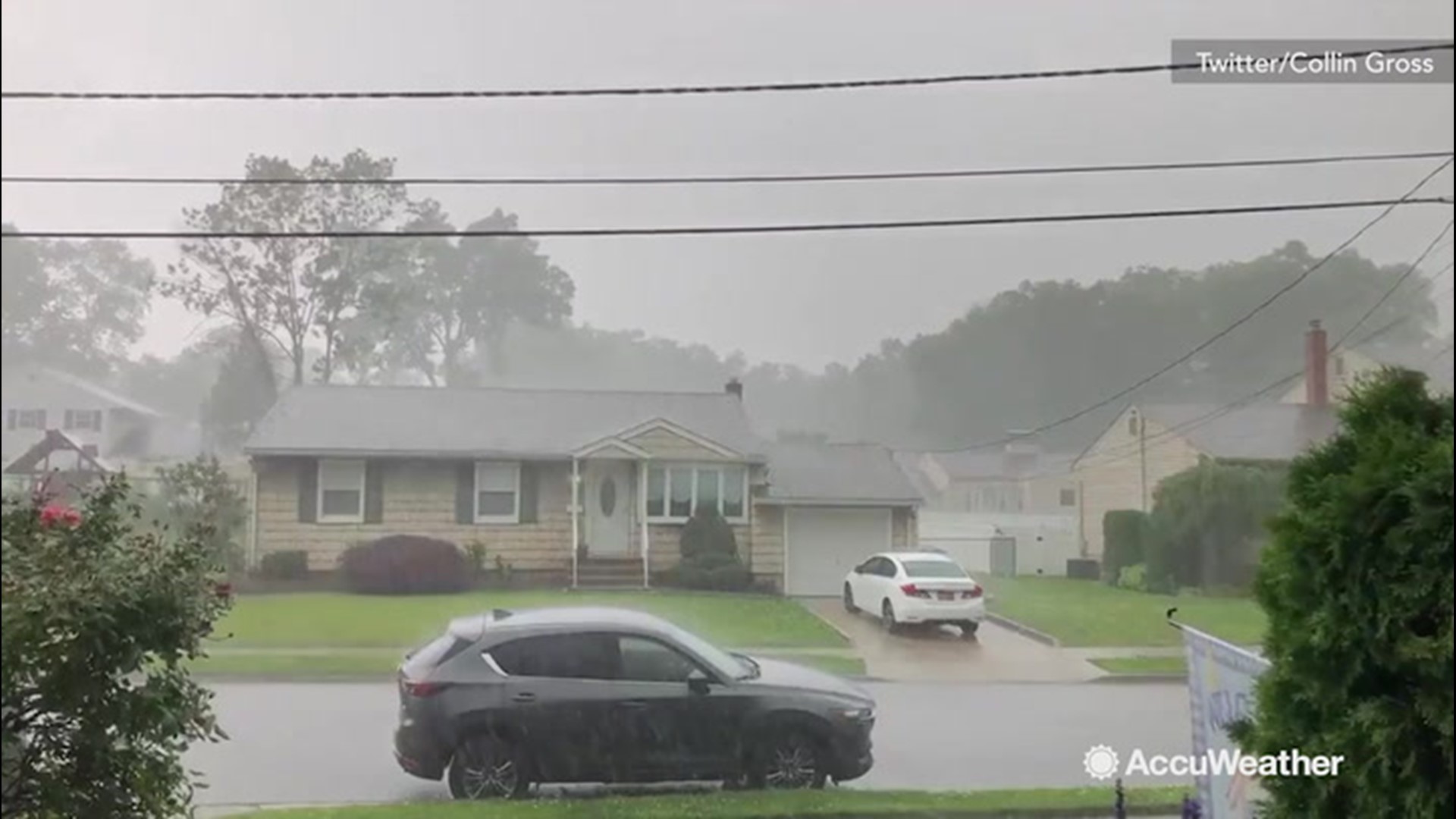 A number of storms hit the northeast part of the United States on June 20, leaving many areas flooded from the sheer amount of rain that fell. The storms left just as quickly as they arrived however, as these two videos from Woodbridge, New Jersey, that were taken just four minutes apart, can show you.