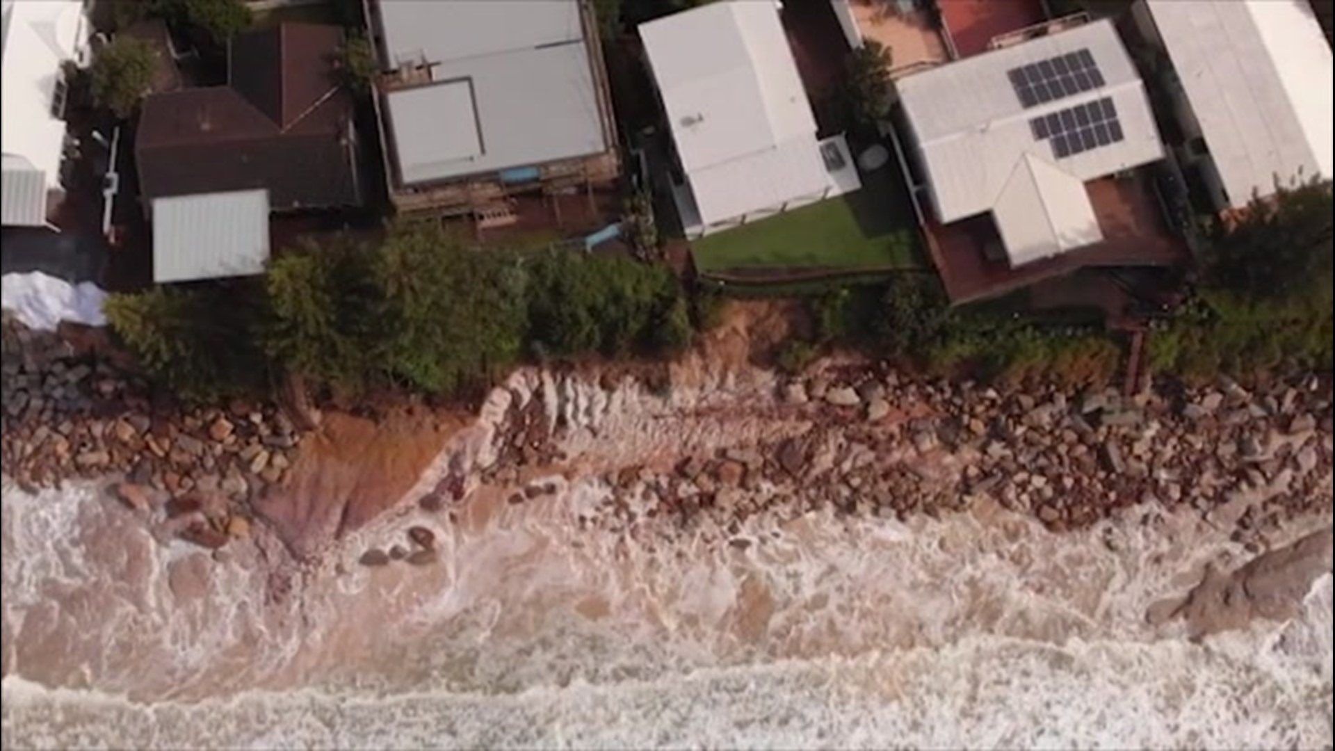 Many residents in Wamberal, New South Wales, evacuated after a storm caused beach erosion to threaten thousands of homes along the coast on July 28.