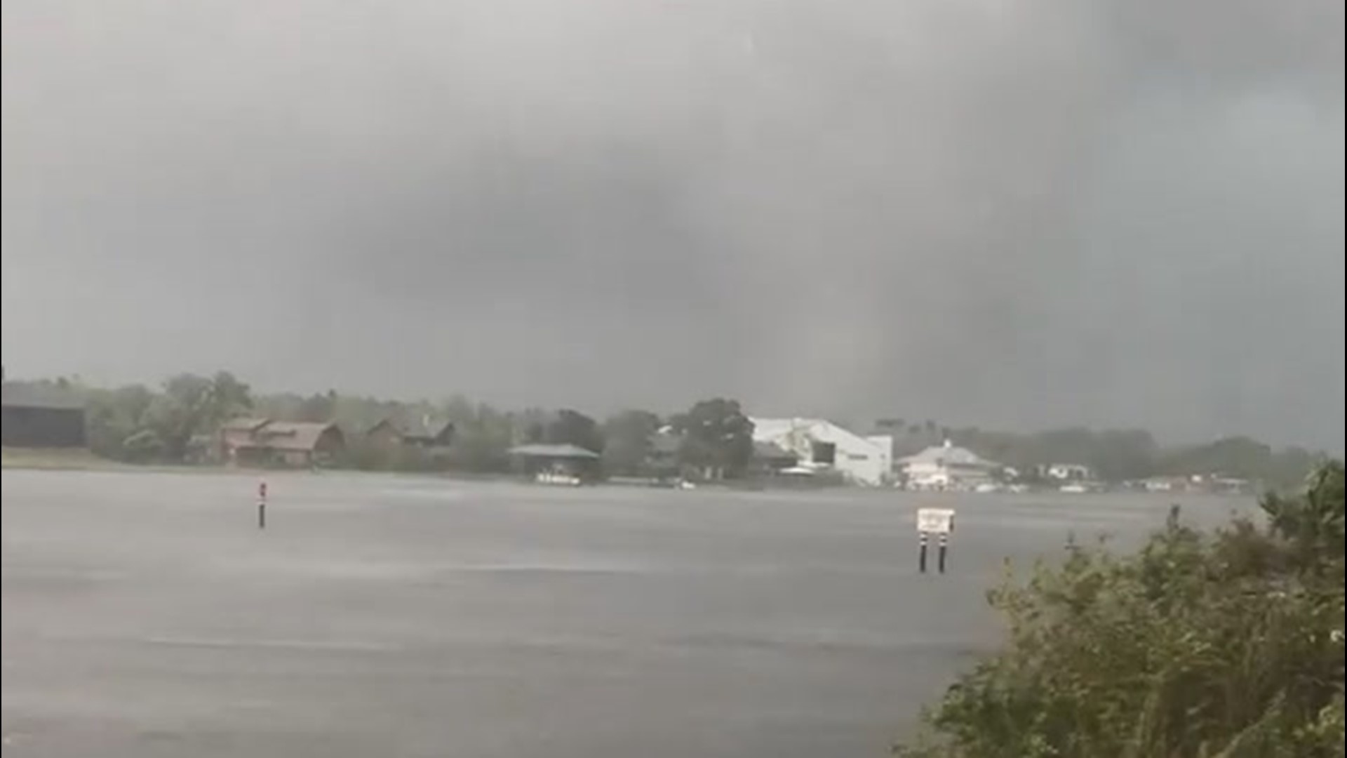 A possible tornado damaged structures and brought down several trees in Homosassa, Florida, on April 20.