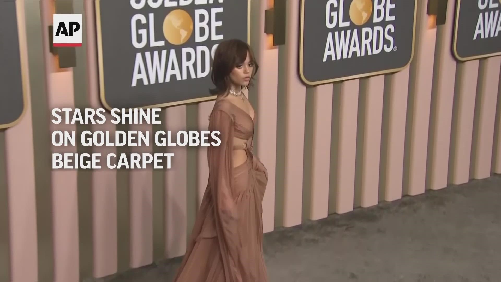 Stars including Michelle Yeoh, Jenna Ortega, Anya Taylor-Joy, Salma Hayek, Billy Porter and Margot Robbie walk the Golden Globes' carpet.