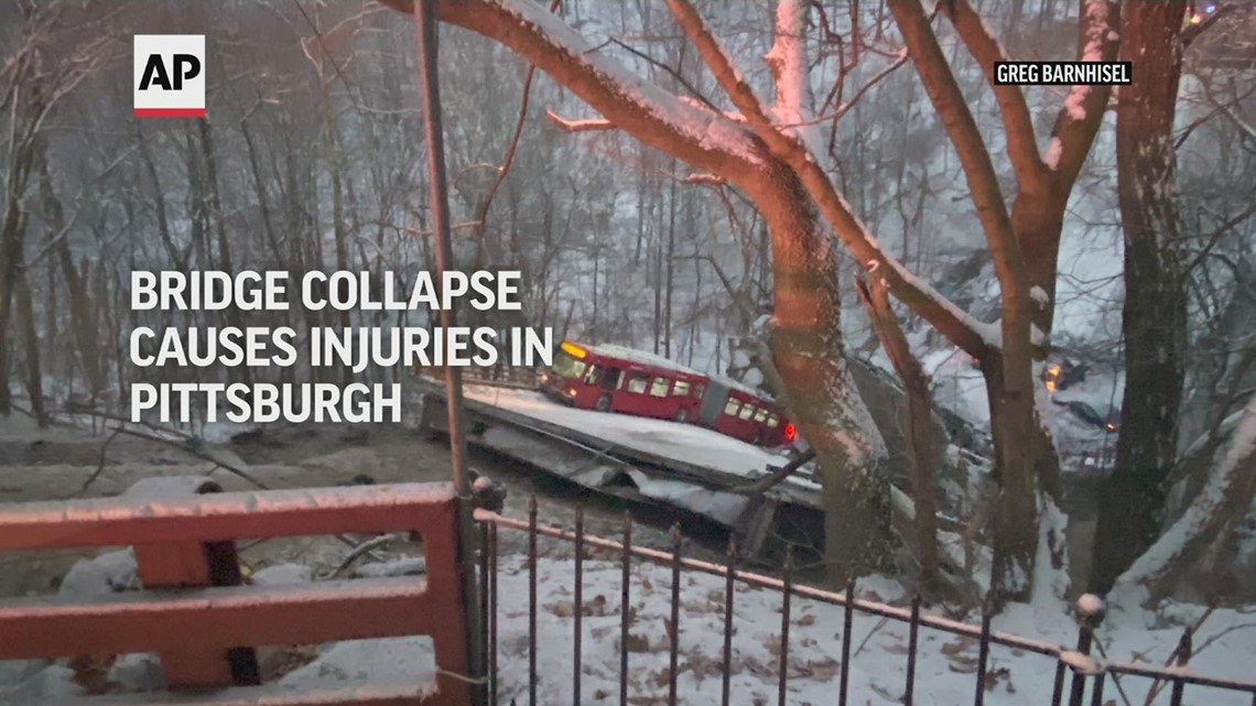 Bridge collapse causes minor injuries in Pittsburgh
