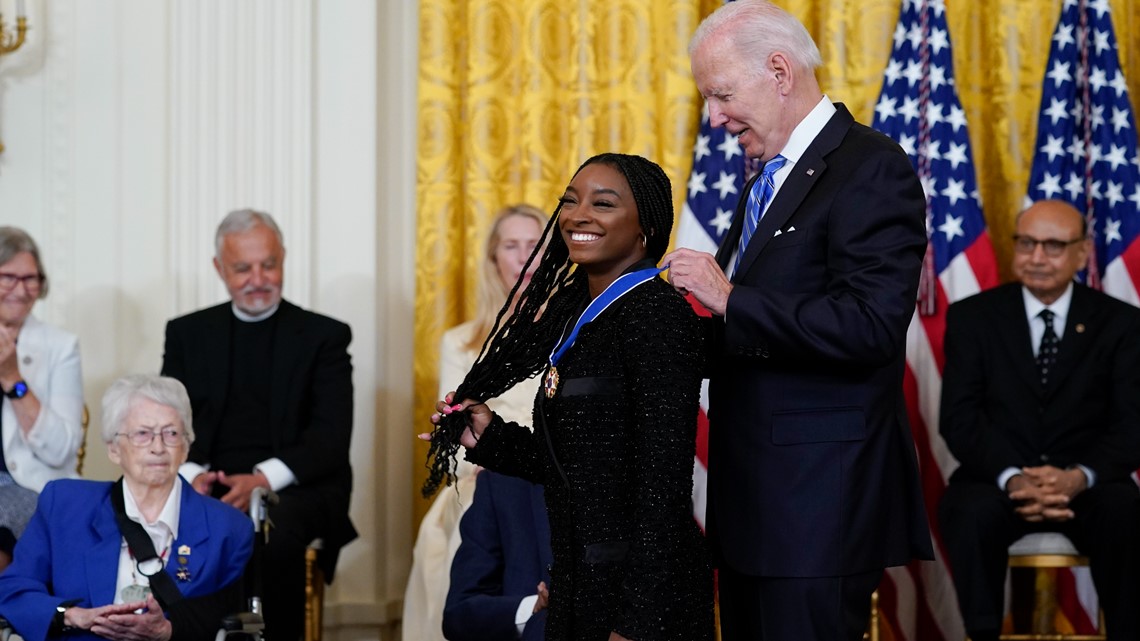 Pres. Biden awards Medal of Freedom to Biles, McCain, Giffords - Vimarsana News