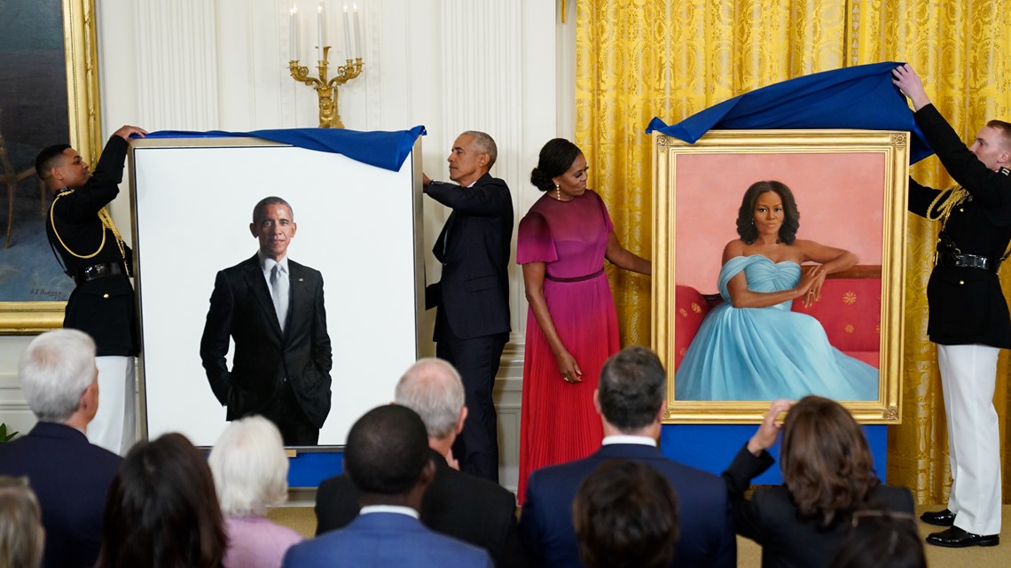 Here they are: Obamas unveil their White House portraits - Vimarsana News