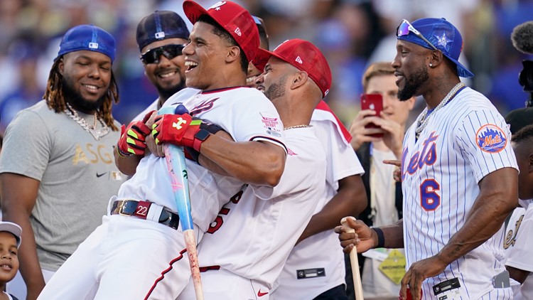 Nationals' Juan Soto out-blasts Mariners' Julio Rodríguez in youthful Home  Run Derby final - The Boston Globe
