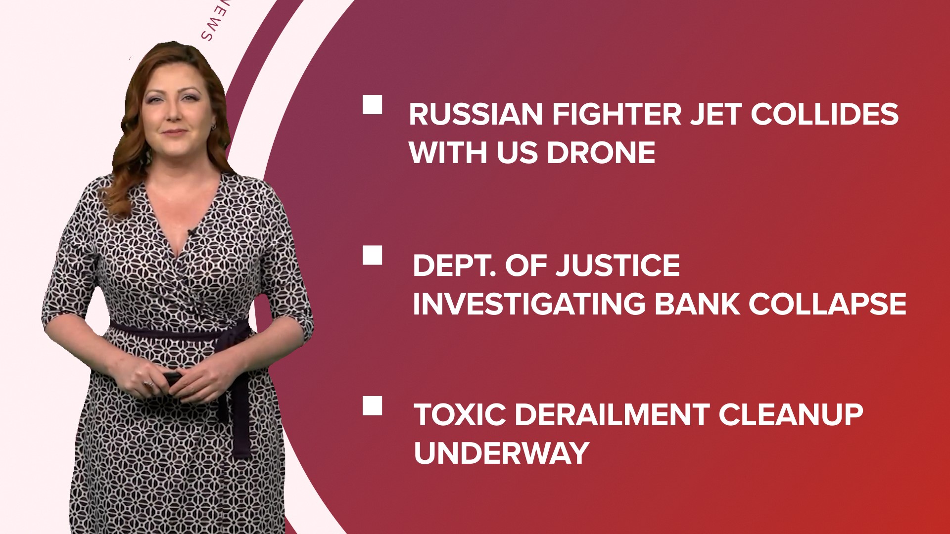 A look at what is happening in the news from Russian jets forcing down a US drone to counterfeit car seat concerns and Ohio suing Norfolk Southern over derailment.