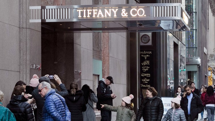 Tiffany's flagship store in Manhattan was ablaze after an