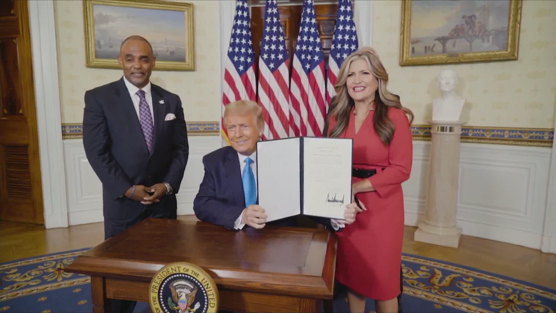 During the second night of the Republican National Convention, President Trump highlighted the pardon of a Nevada man convicted of bank robbery.