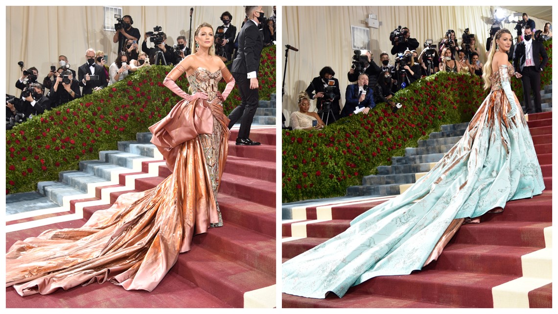 blake lively met gala after party dress Blake Lively Wears Red Corset Mini Dress to Met Gala 2022 After Party