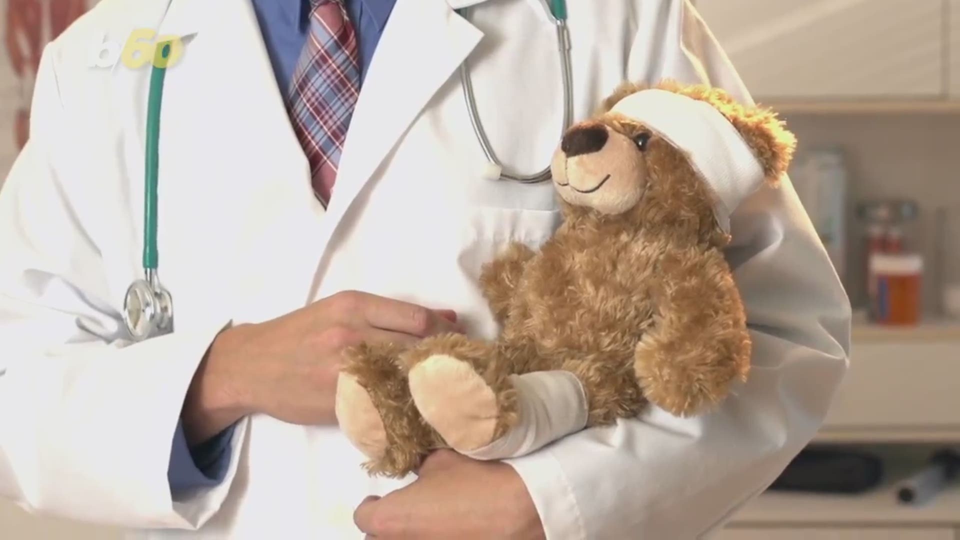 teddy bear dressed as doctor