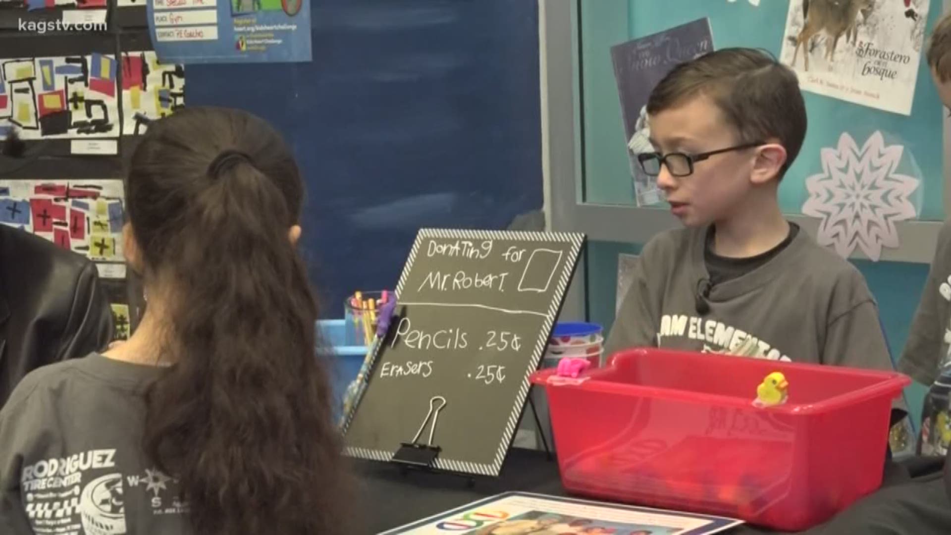 After finding out the school custodian was having health issues and needed surgery, a Bonham Elementary School student wanted to help anyway he could.