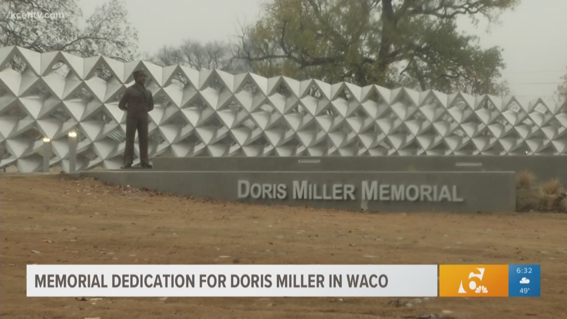 The Doris Miller memorial dedication takes place Friday at noon on the 77th anniversary of Pearl Harbor at the Bledsoe Miller Community Center in Waco.