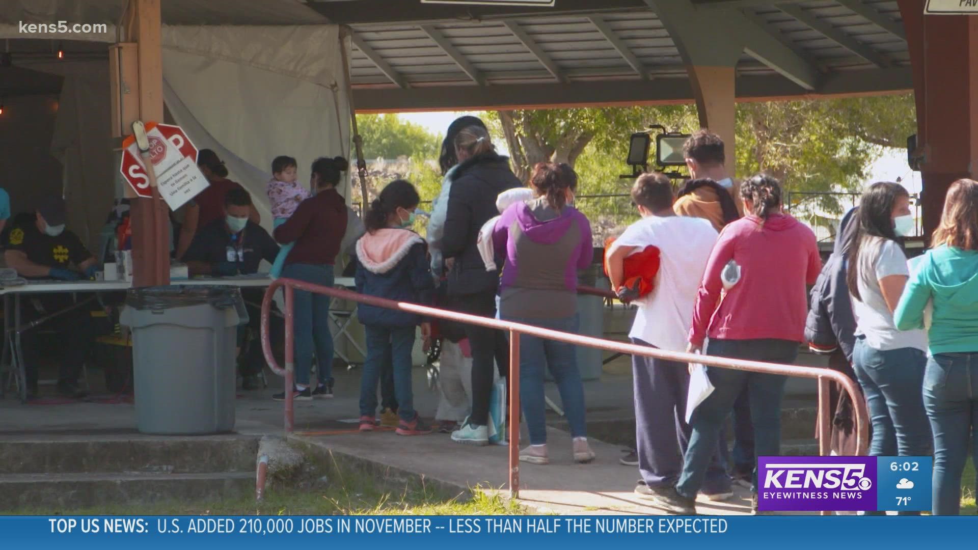 Having run out of options, Hidalgo County started using a public park to isolate COVID-positive migrants. The temp facility is still in place, but with fewer people.