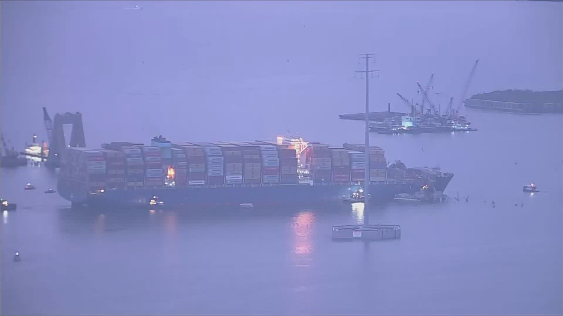 The ship will be hauled and moved to Baltimore's marine terminal.