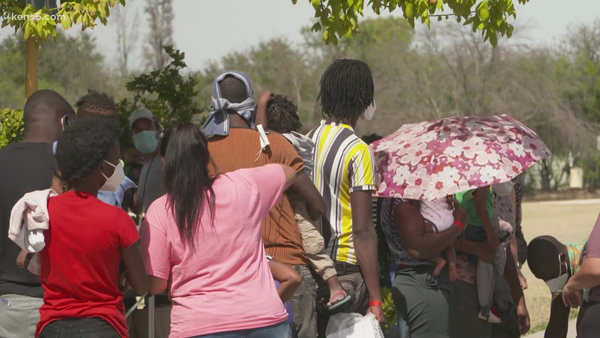 Hundreds of migrants from different countries are slowly filing through the Val Verde Humanitarian Council in south Texas so they get to where they need to go next.