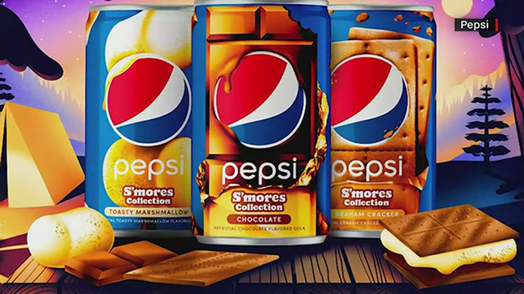 Pepsi releases three new sodas for its new s'mores collection