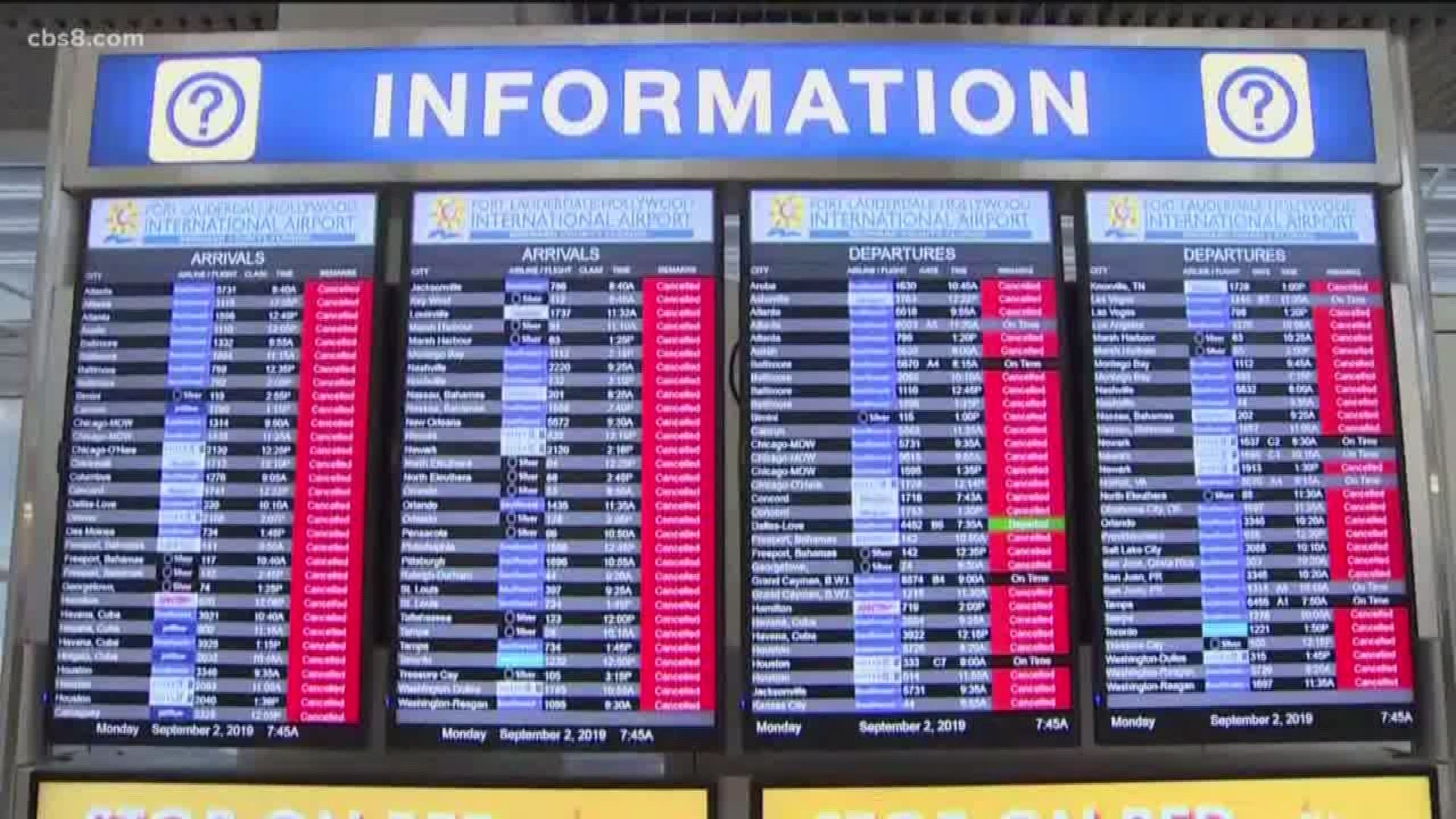 Tuesday's cancellations follow more than 1,500 flights canceled in the U.S. on Labor Day.