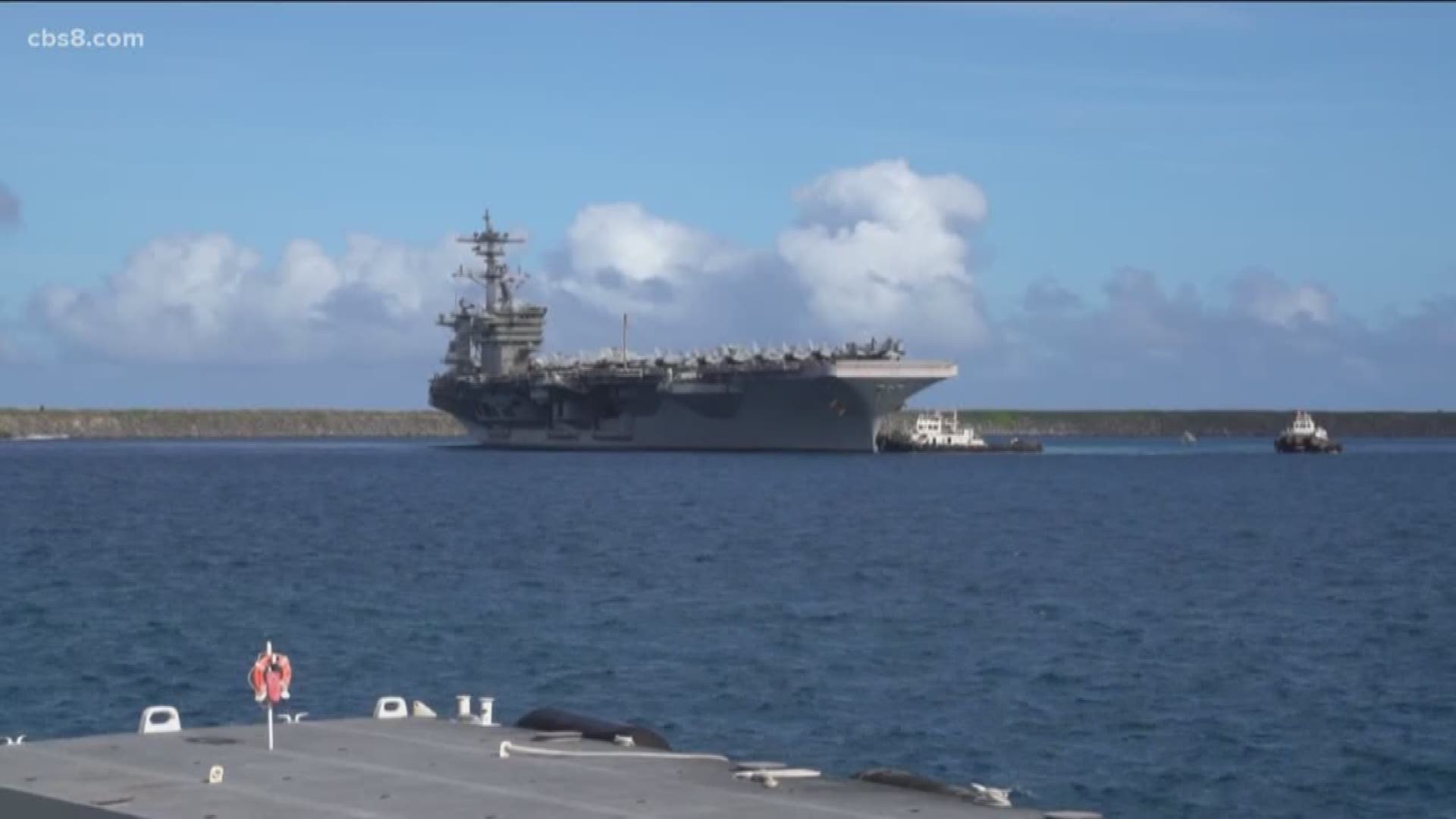 A Navy sailor from the USS Roosevelt infected with coronavirus is in the intensive care unit.