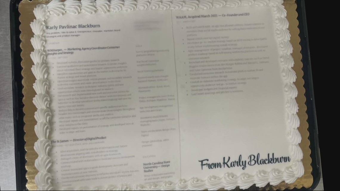 Woman prints resume on cake for Nike - Vimarsana News