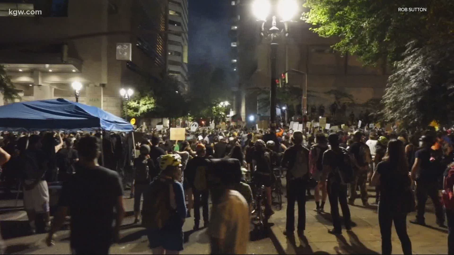 Federal officers used tear gas and other munitions in downtown Portland.