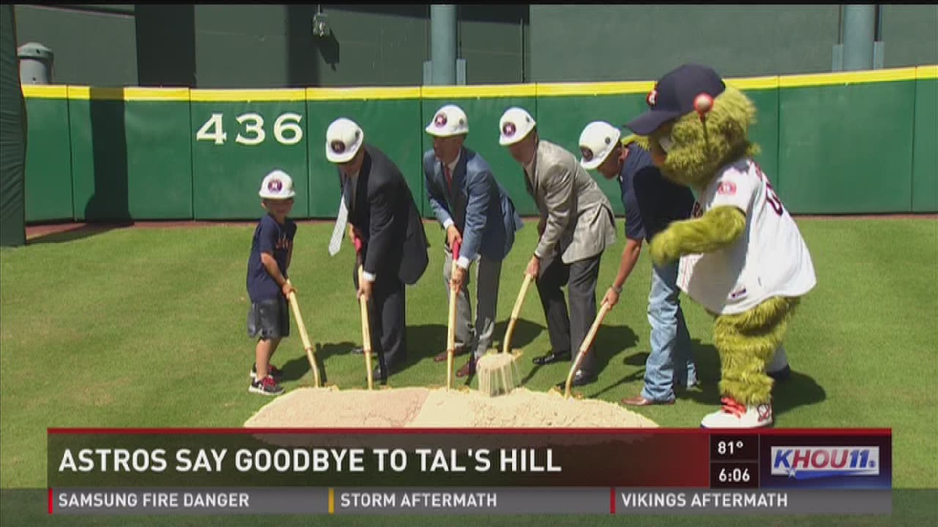 Astros break ground on Tal's Hill removal