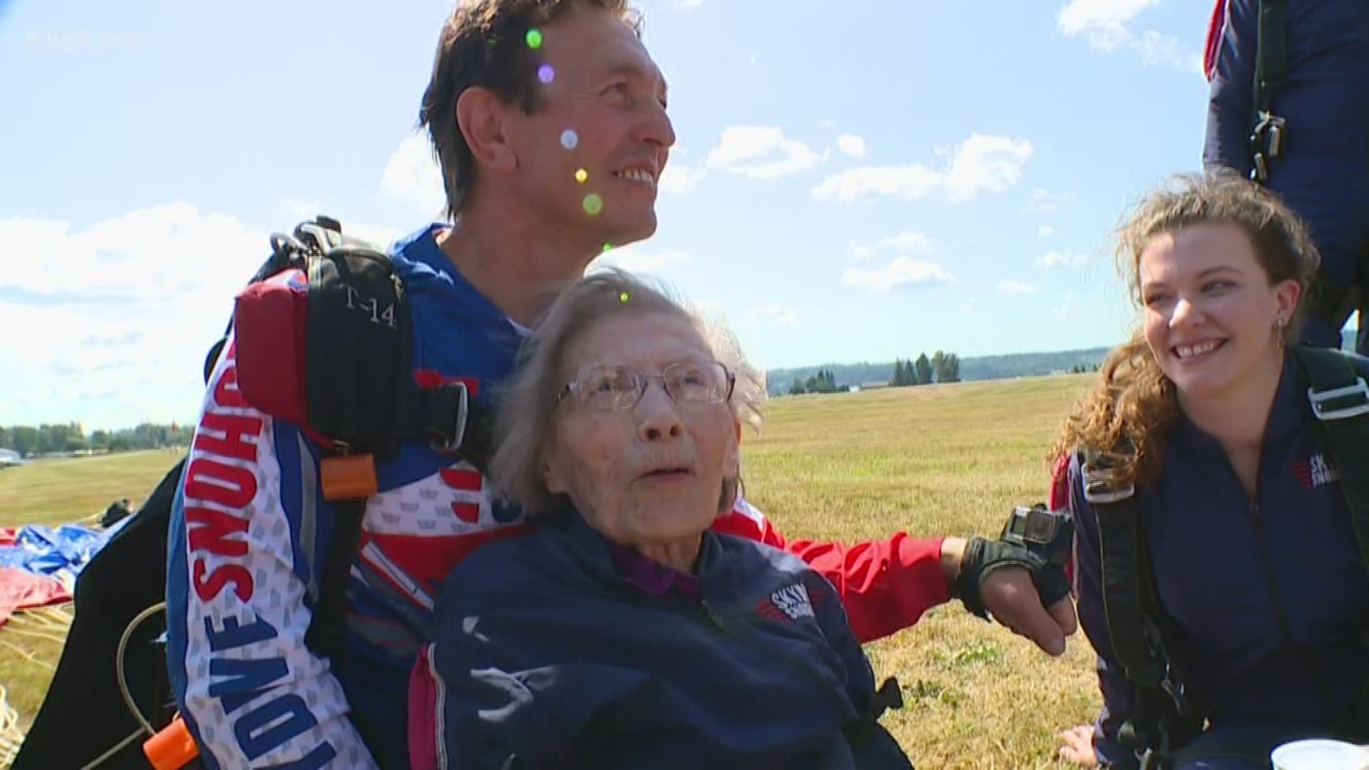A Washington woman is attempting to break a world record by being the oldest person to skydive.