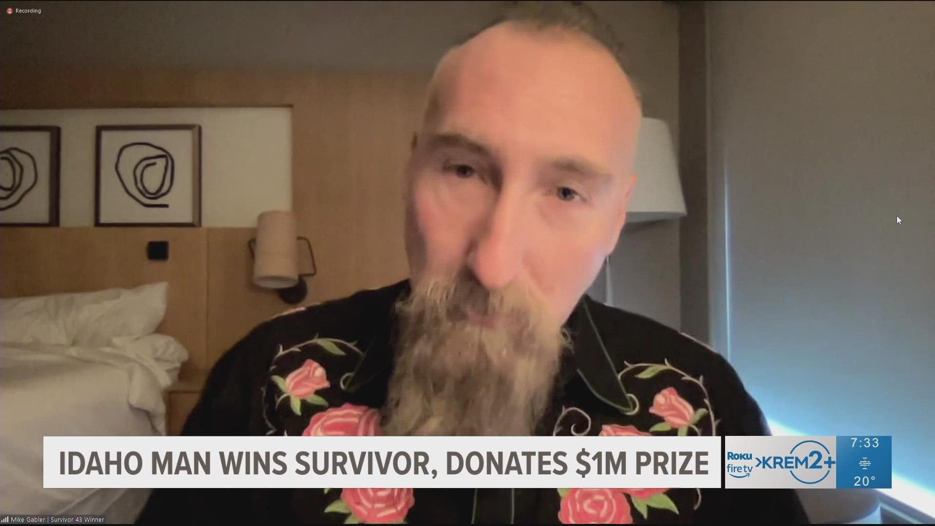 52-year-old Mike "Gabler" Gabler from Meridian won the title of Sole Survivor and the $1 million prize, all of which he plans to donate to Veterans in Need.