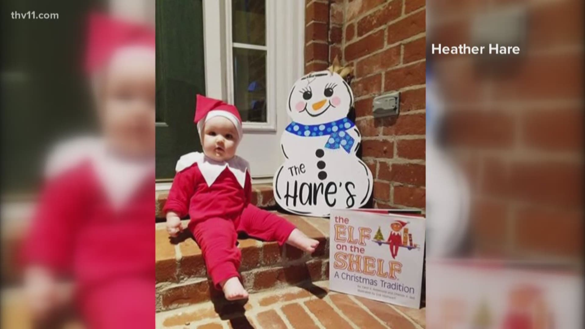A family is Conway brings their Elf on the Shelf to life.