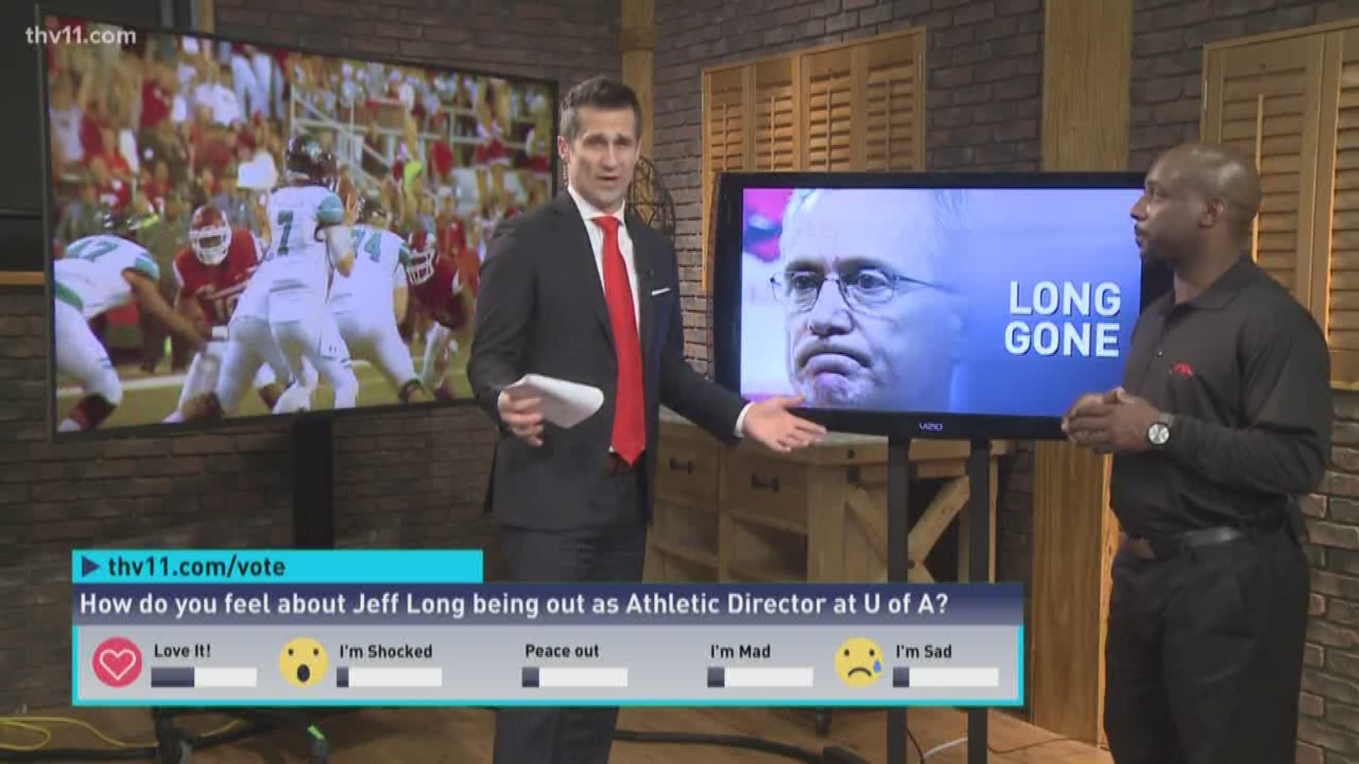 Former Razorback J.J. Meadors joined THV11 at Noon to talk about Jeff Long no longer being the athletic director at the University of Arkansas