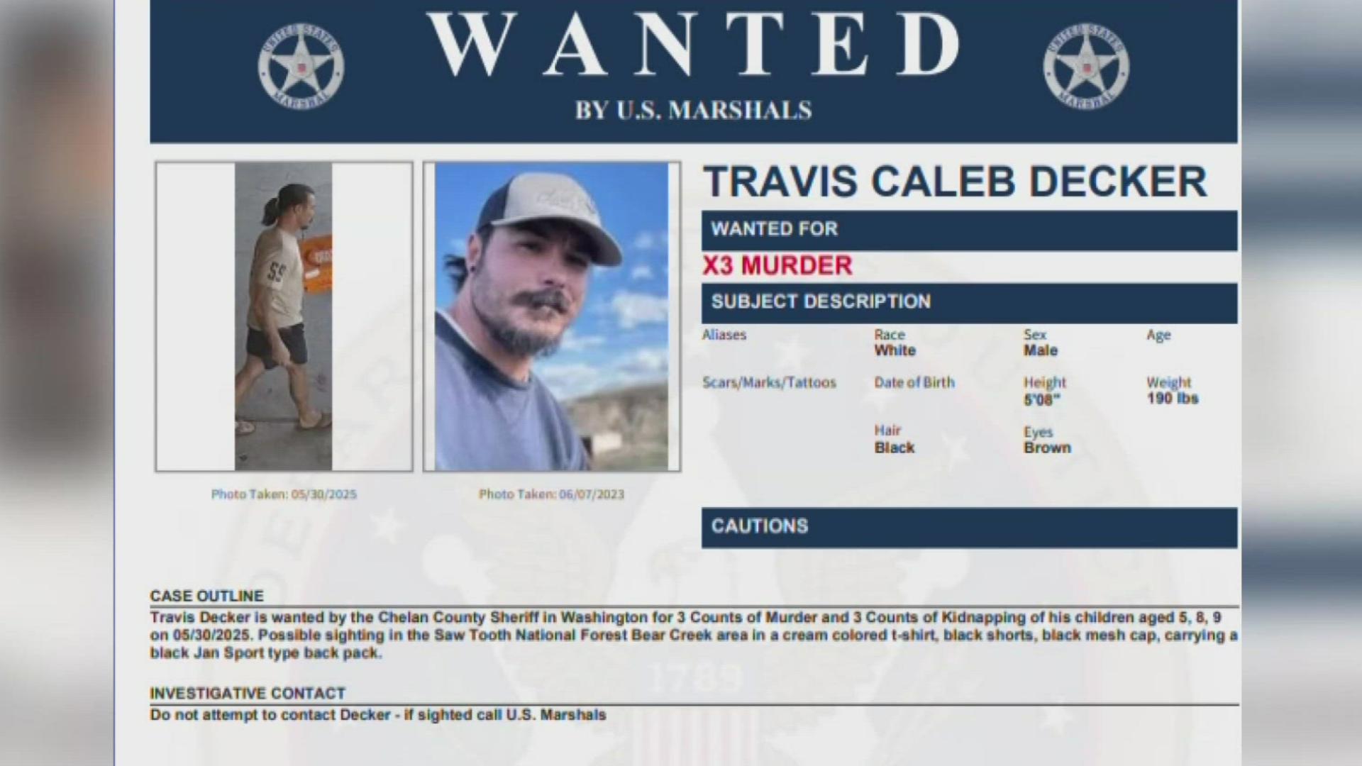 Decker manhunt focuses on Idaho's Sawtooth National Forest | 13newsnow.com