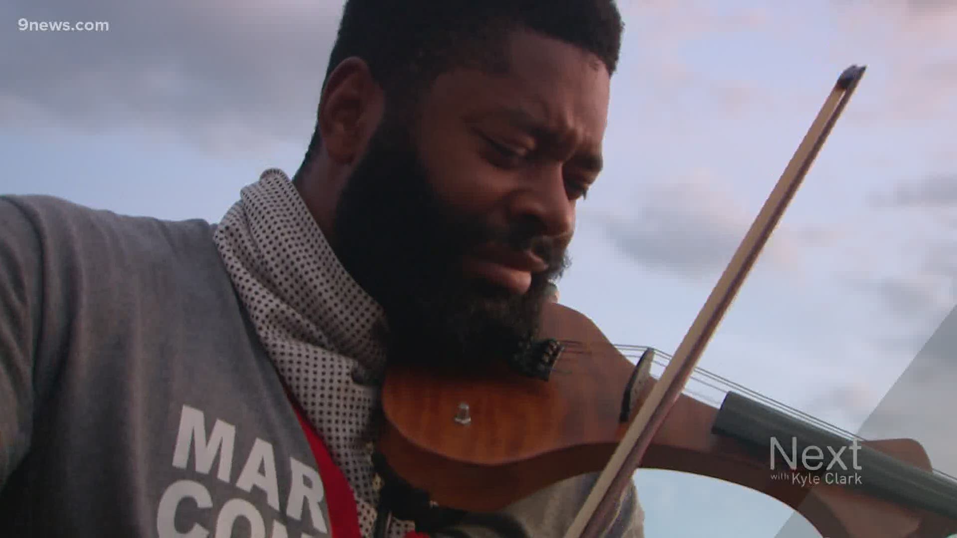 The violin has become a nationwide symbol for Elijah McClain protests, and it started in Aurora on Saturday, when Jeff Hughes performed during clashes with police.