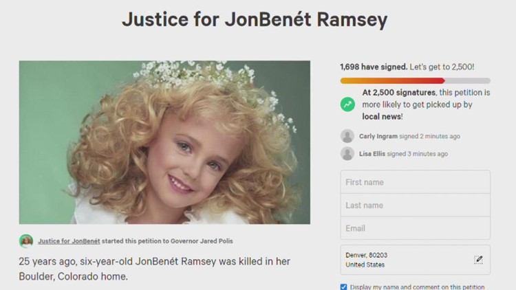 Colorado governor says state will review petition to transfer JonBenét Ramsey case away from Boulder PD
