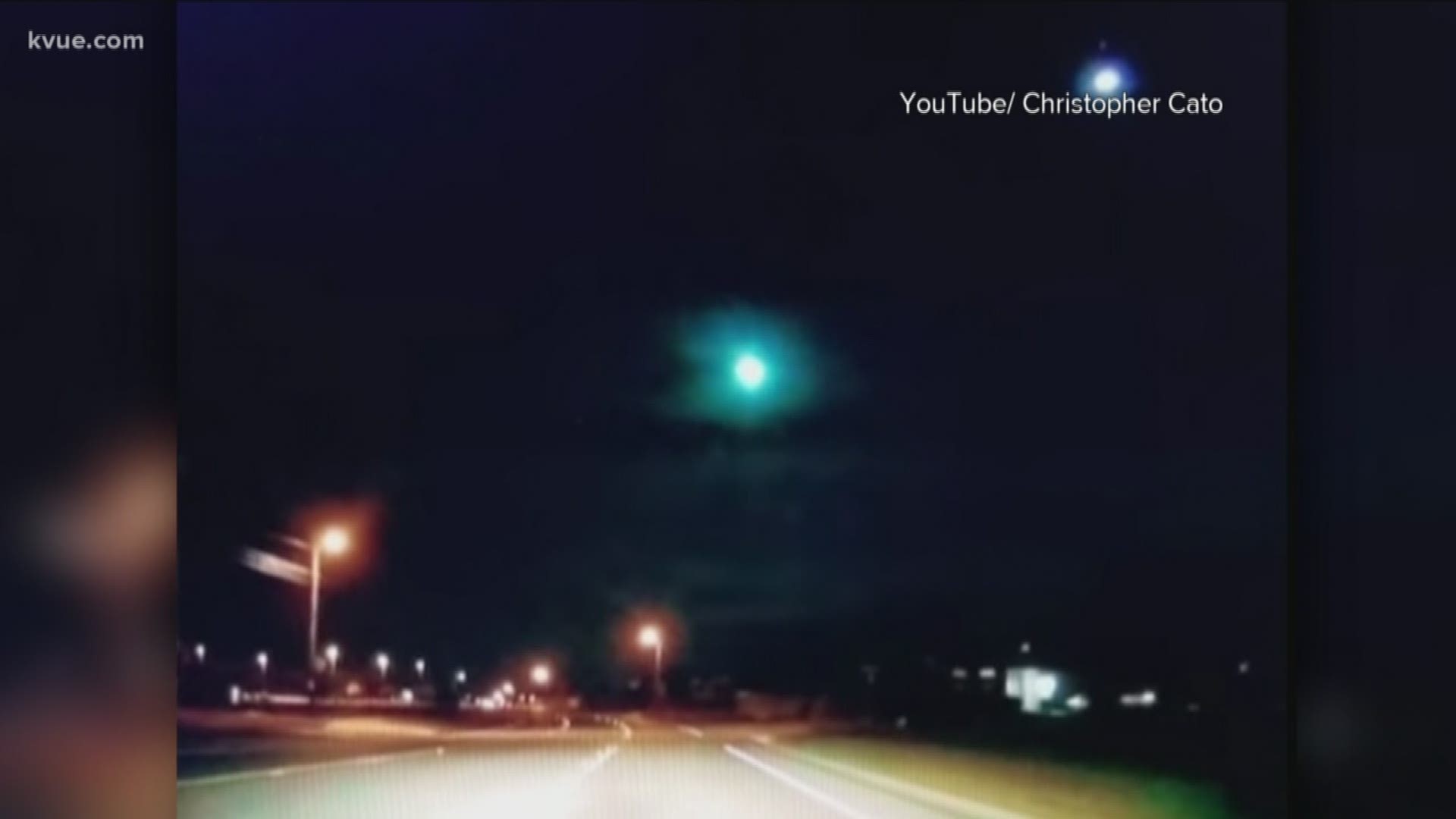 Meteors were spotted falling from the sky in Central Texas Thursday night.