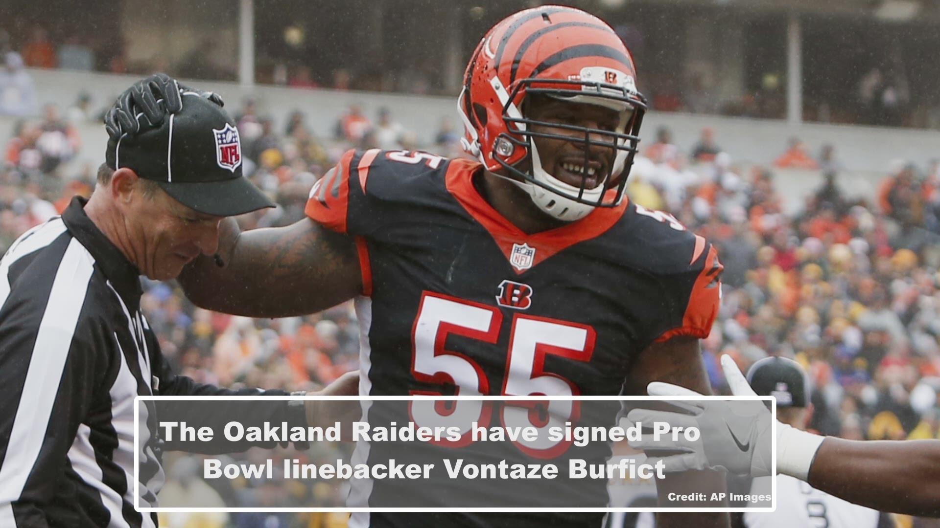 NFL suspends Raiders linebacker Vontaze Burfict for rest of season over  helmet-to-helmet hit