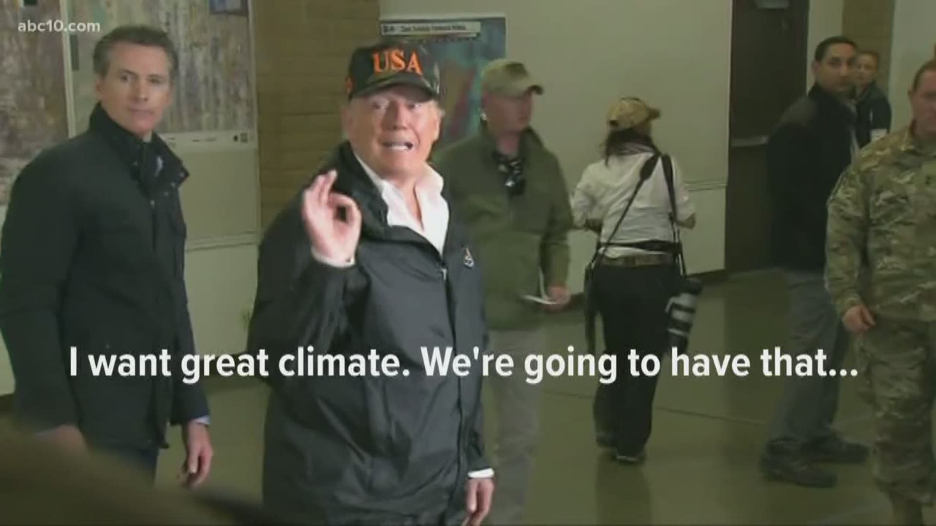 President Trump visited Chico earlier today to speak with those affected by the deadly fires in California.