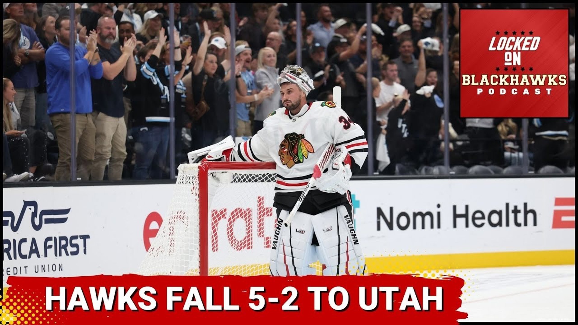 Wednesday's episode begins with a recap of the Chicago Blackhawks' disappointing 5-2 defeat to the Utah Hockey Club on opening night at Delta Center.