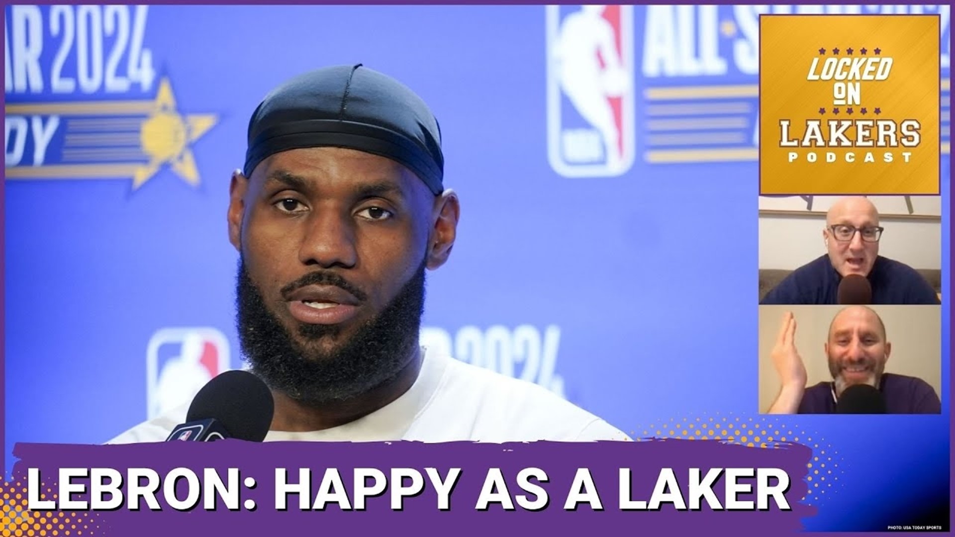 Talking to the media ahead of the All-Star game, James made it clear that he's happy in L.A. and happy being a Laker.