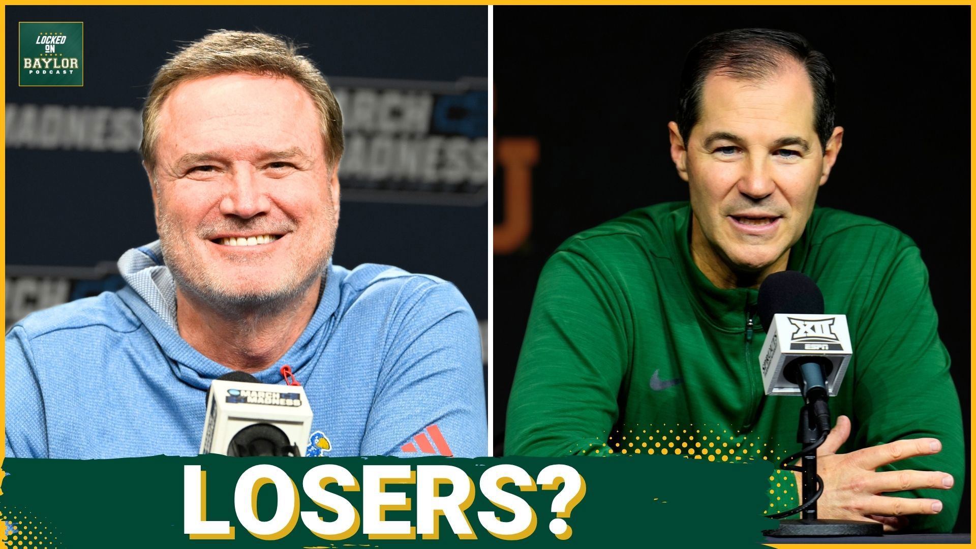 Field of 68's Jeff Goodman ranked Baylor and Kansas in the top 3 of his "Biggest Losers" in the offseason. Scott Drew's top 20 portal class is set to prove him wrong