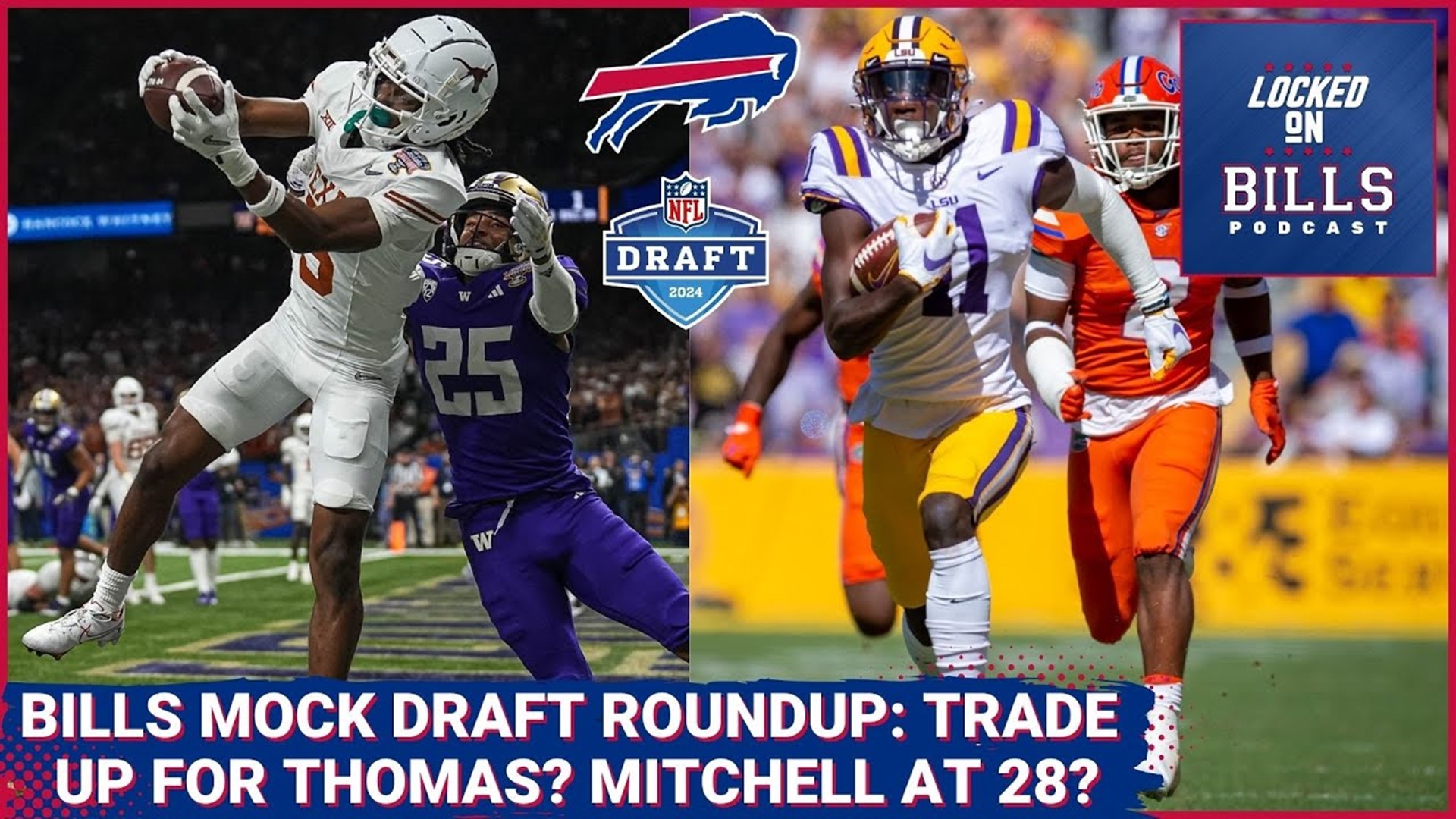Buffalo Bills 2024 NFL Mock Draft Roundup: Brian Thomas, AD Mitchell & other 1st Round WR options