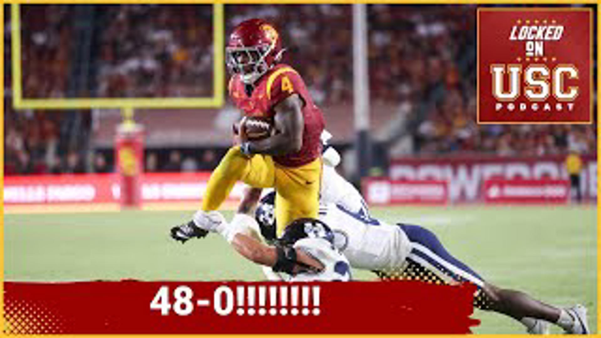 The Trojans improved to 2-0 after beating the Utah St Aggies. I was wrong with my score prediction. I said USC would score 50 points and hold Utah St under 14 points