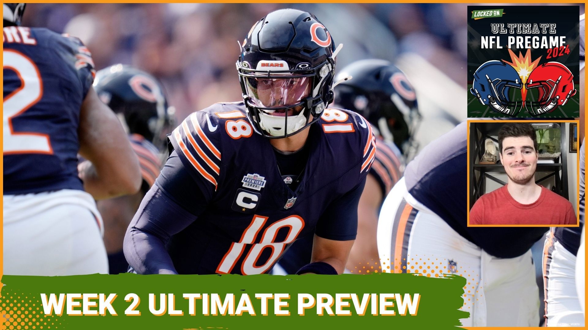 Caleb Williams and the Chicago Bears face off with C.J. Stroud and the Houston Texans, while Joe Burrow and the Cincinnati Bengals will try to bounce back in Week 2