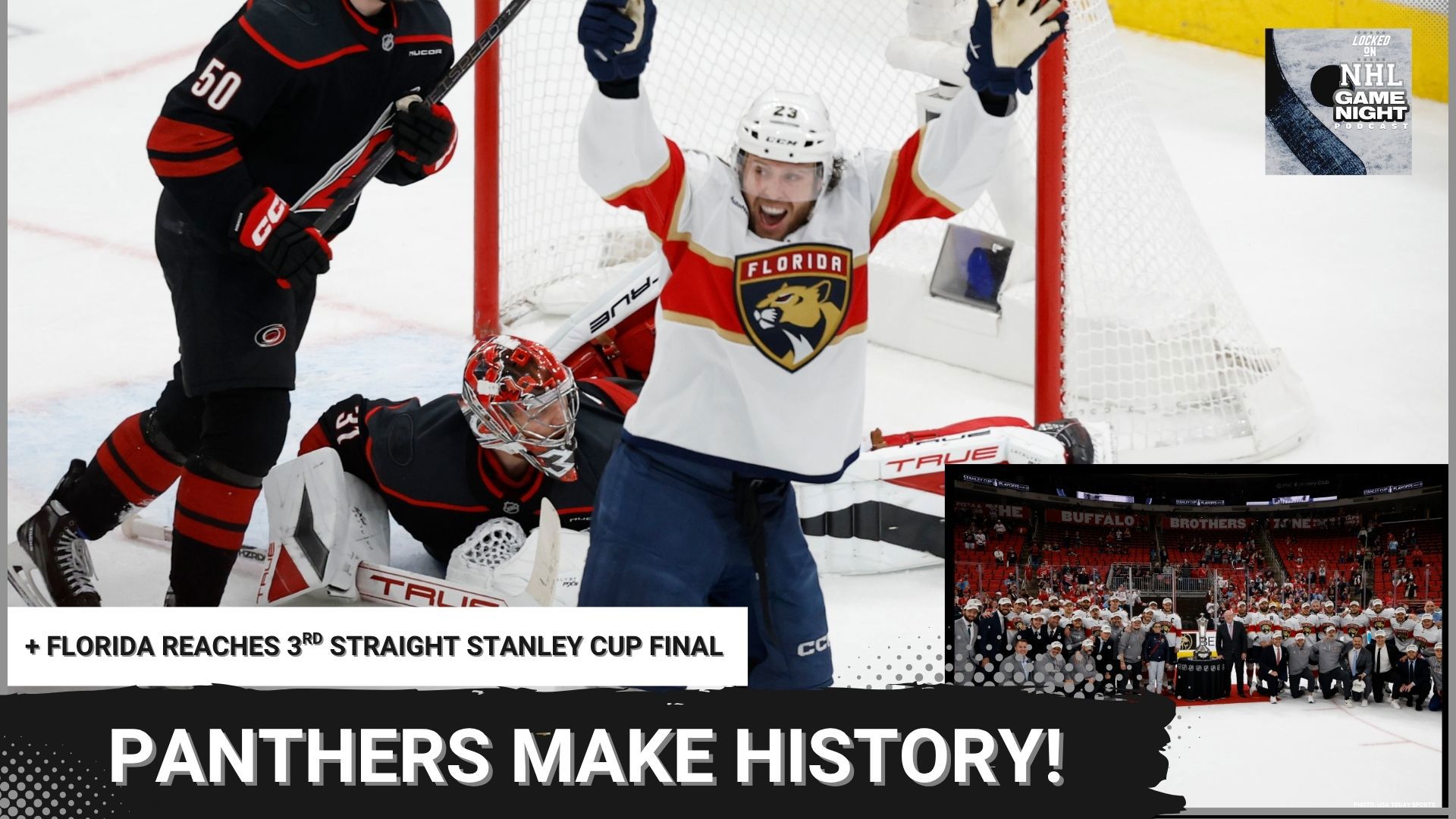 The Florida Panthers came back from 2-0 down to knock out the Panthers 5-3 in Game 5 to win the Eastern Conference for the third straight year. Will it be a rematch?