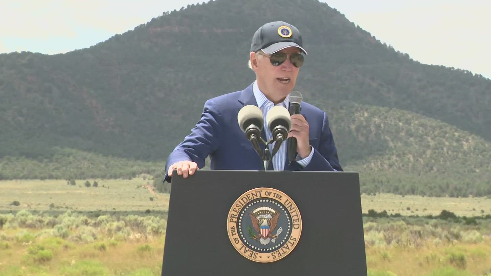 He made the announcement while visiting the park on Tuesday.