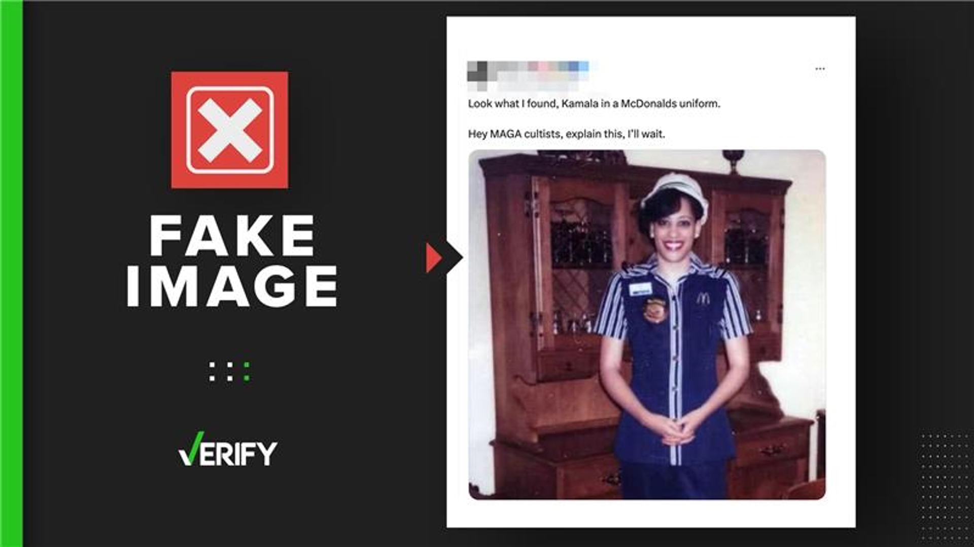 Kamala Harris Mcdonalds Uniform Picture Is Fake Newsnow Com