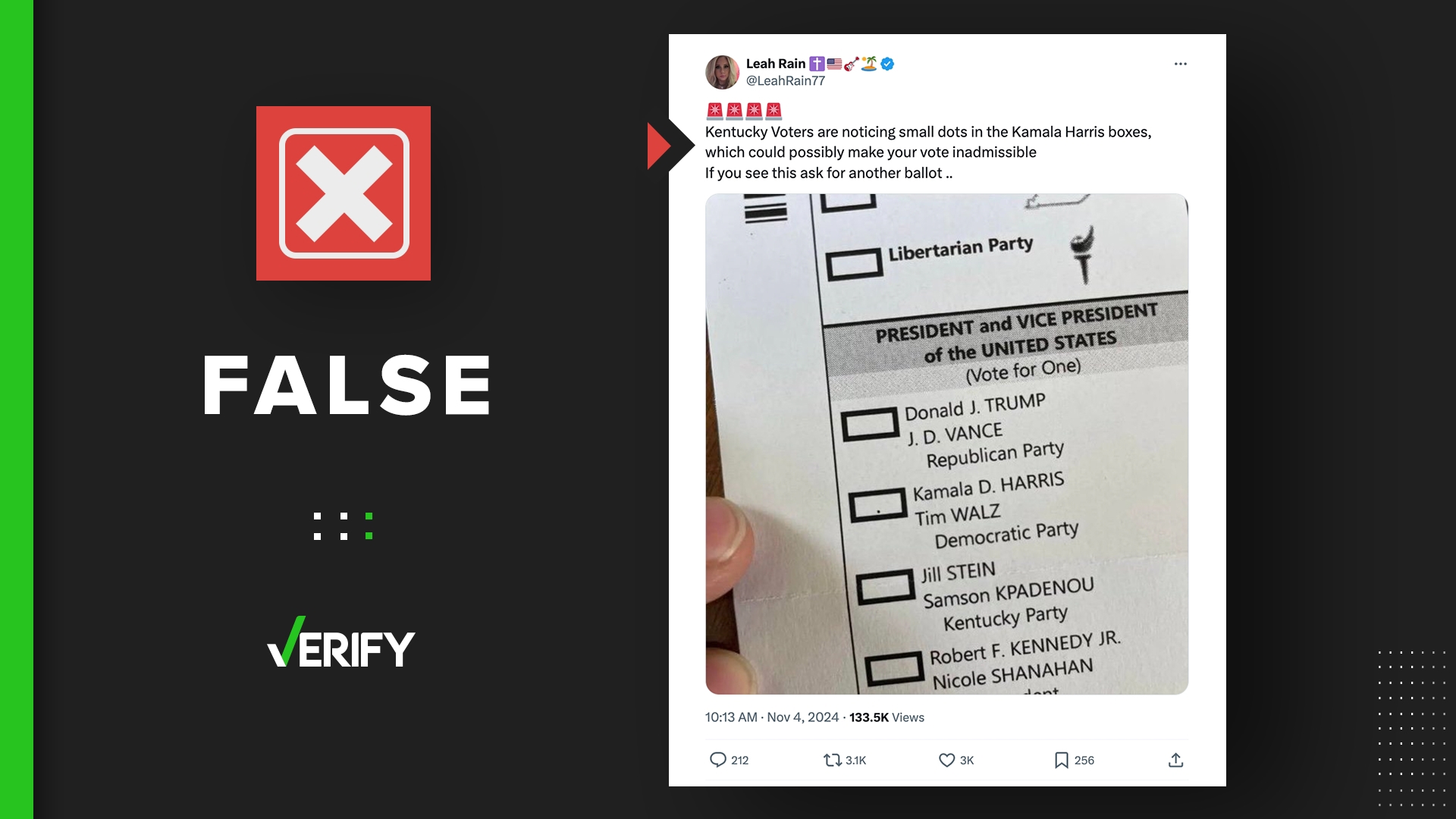 Kentucky election officials say viral claim has not been reported and “currently only exists in the vacuum of social media.”