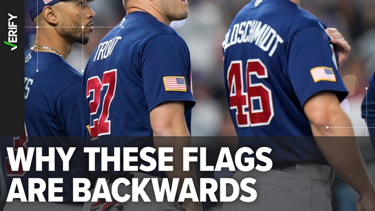 Why American flags sometimes appear backwards on uniforms