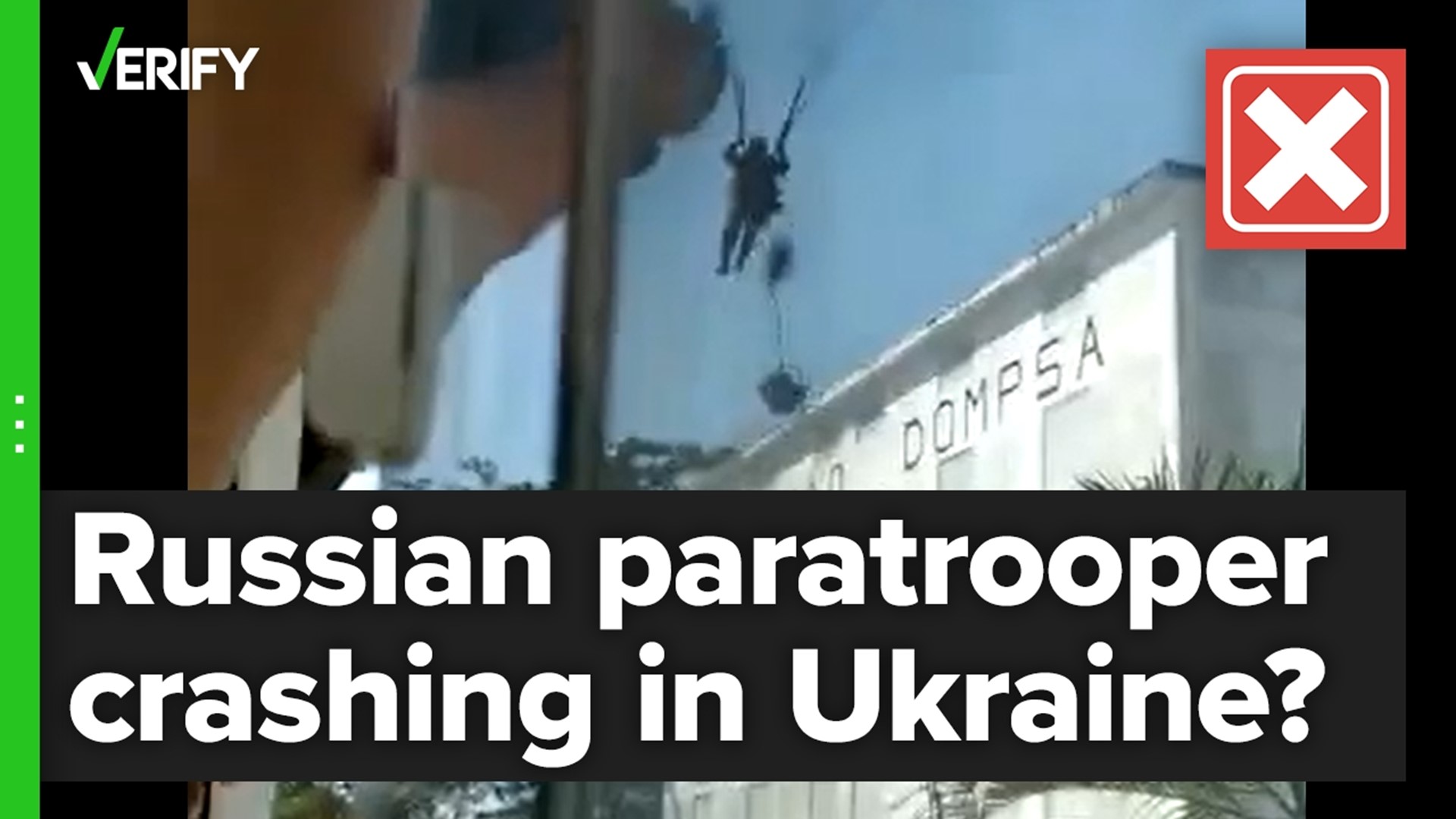 Does this video show a Russian pilot landing in Ukrainian territory? The VERIFY team confirms this is false.