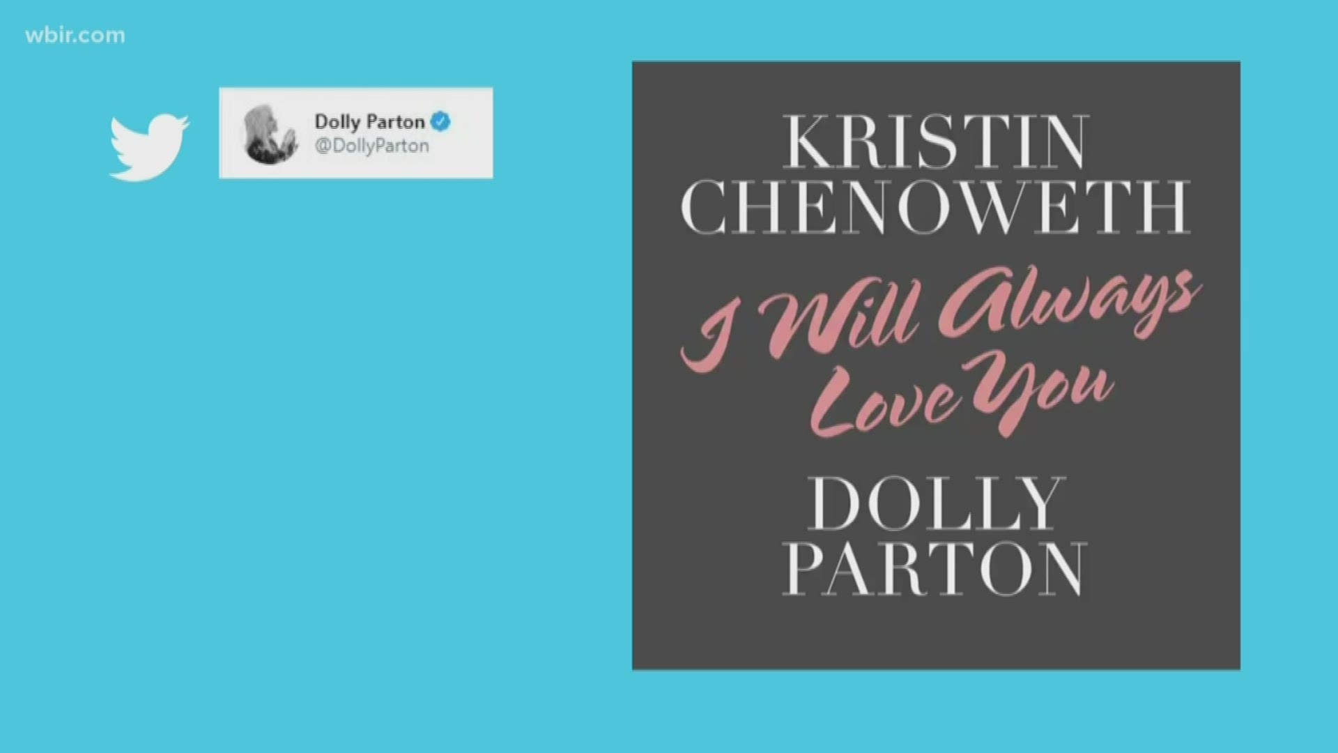 Dolly Parton sings 'I Will Always Love You' on Kristin Chenoweth's new